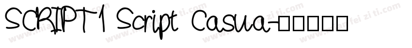 SCRIPT1 Script Casua字体转换